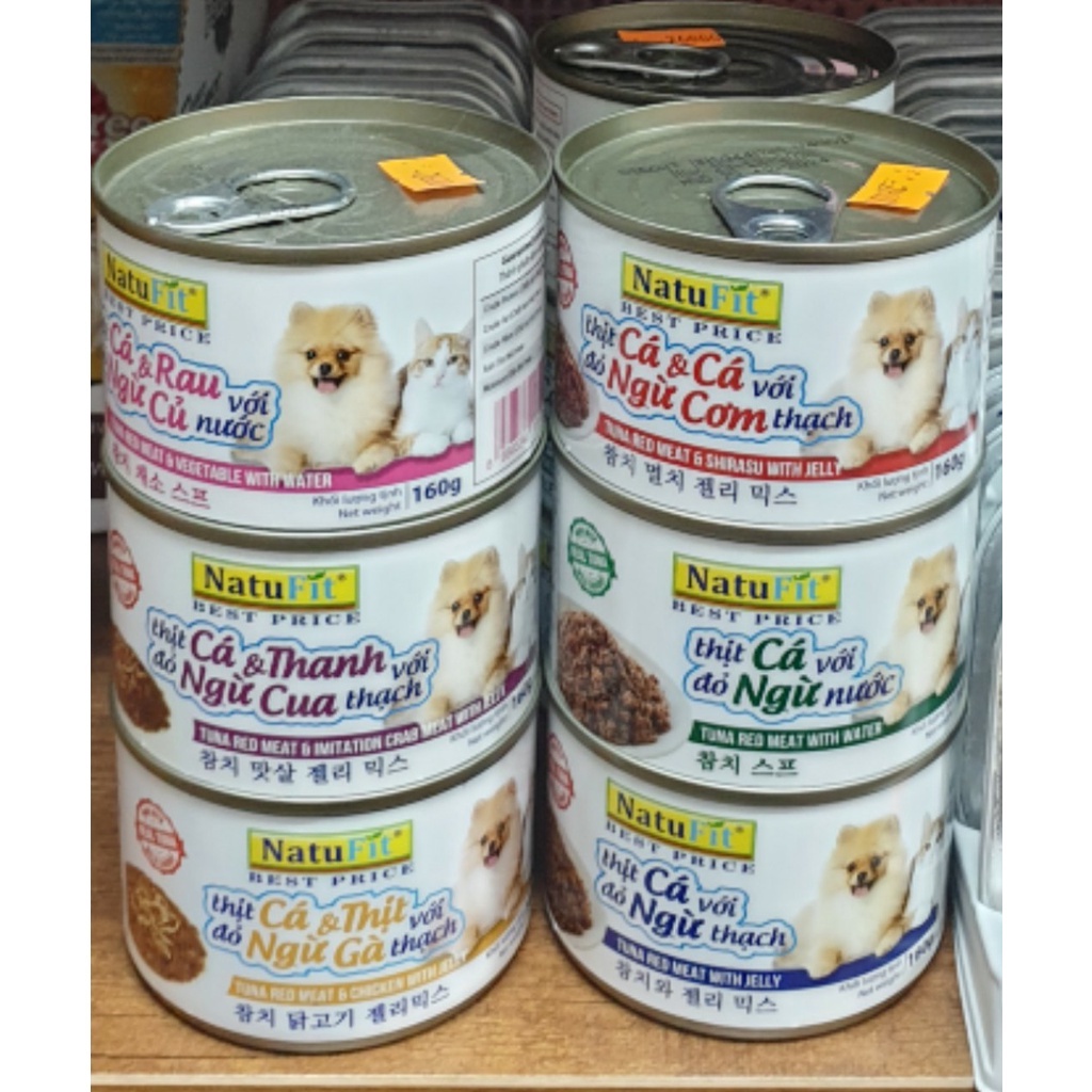 Pate chó mèo Natufit 160g