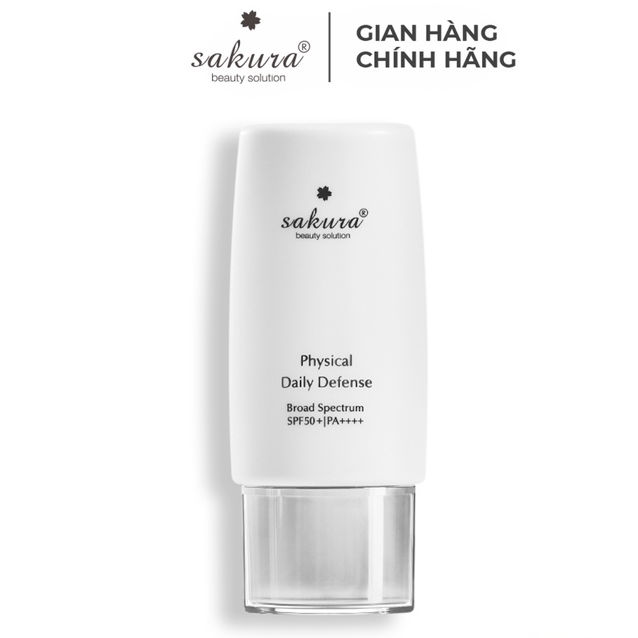 [Date 11.2022] Kem chống nắng dạng nhũ tương Sakura Physical Daily Defense SPF 50+ PA++++ 60g