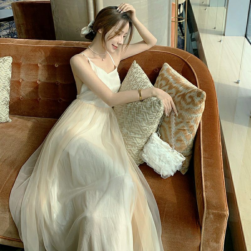 Đầm maxi, váy 2 dây đi biển hở lưng