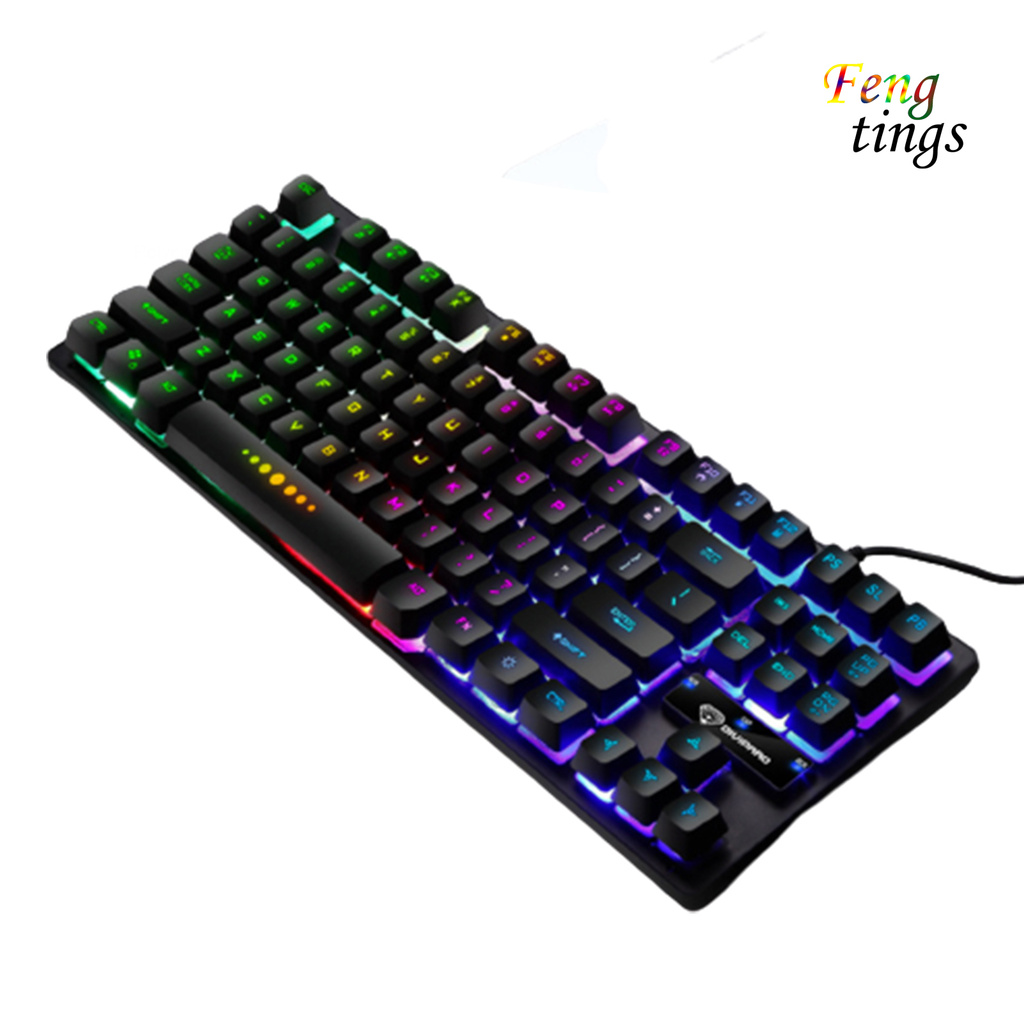 Bàn phím cơ chơi game GK-10 87 phím có đèn nền nhiều màu sắc cho laptop/ máy tính để bàn
