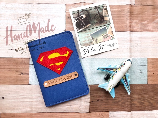 (Chat chốt tên-chọn màu)vỏ hộ chiếu Avengers ( passport cover supermen) - bọc hộ chiếu marvel