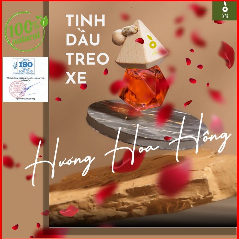 tinh dầu hoa hồng Pháp lọ treo lục lăng 10ml