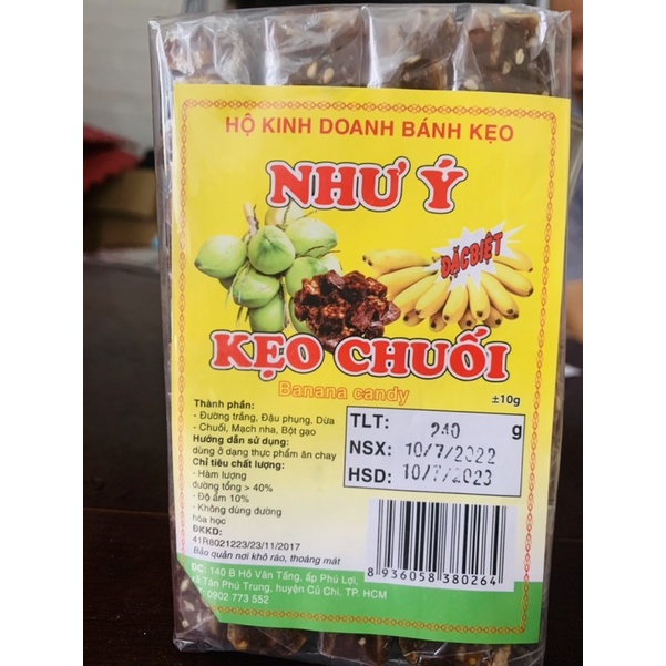 Kẹo chuối Như Ý dẻo thơm ngon ngon ăn vặt
