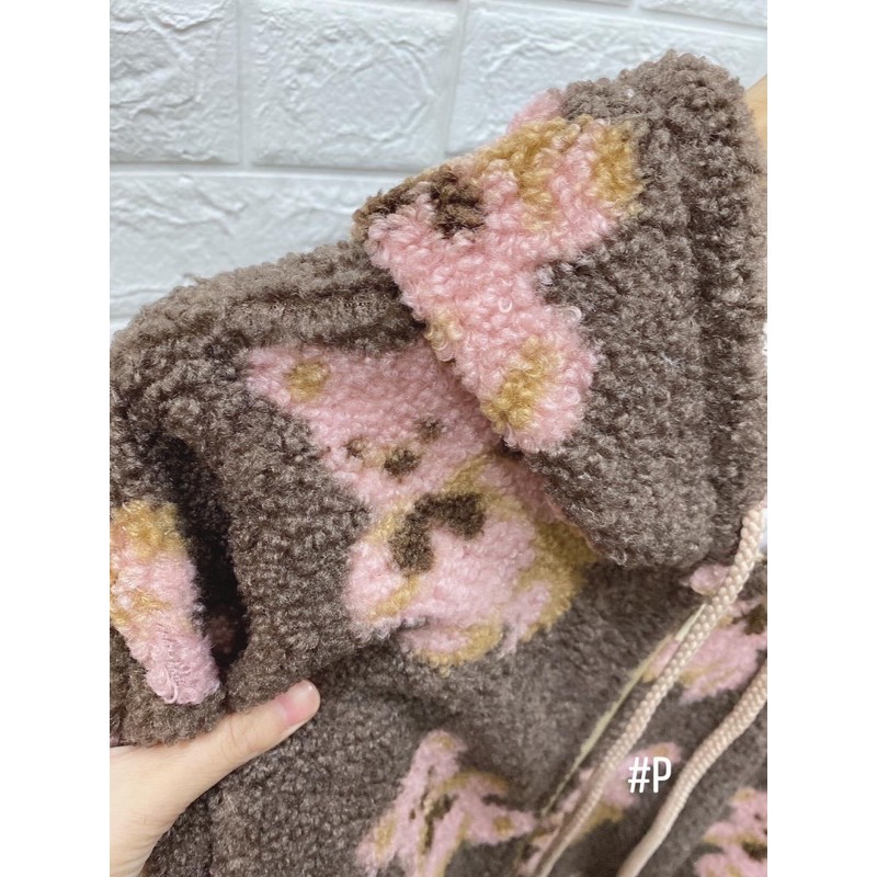 [Giá Sốc] Áo Khoác Có Mũ Lông Gấu Đáng Yêu, Áo Nỉ Lông Túi Bên Có Ảnh Thật Kèm Video | BigBuy360 - bigbuy360.vn