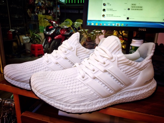 Giày Ultra Boost 4.0 all white ( full size Nam,Nữ)