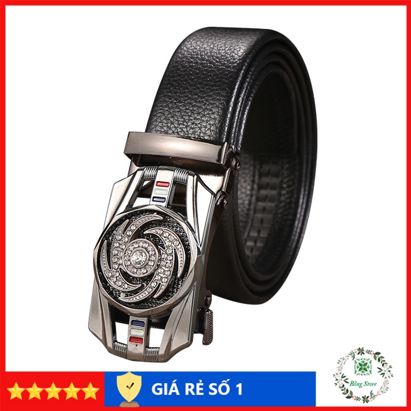 Thắt lưng nam mặt xoay cao cấp khóa tự động Thắt lưng da nam thời trang - Bông Store X004-B1