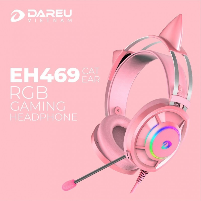 Tai nghe DareU EH469 7.1 RGB Pink