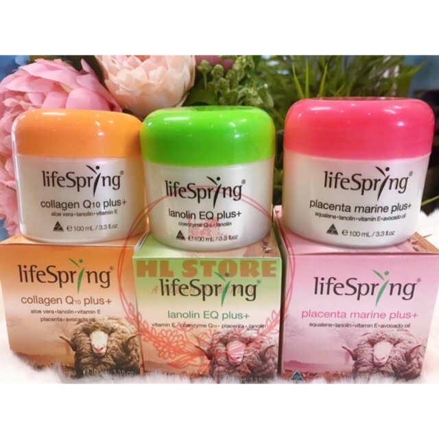 [ Mẫu mới ] Kem dưỡng da nhau thai cừu Life spring LifeSpring Lanolin