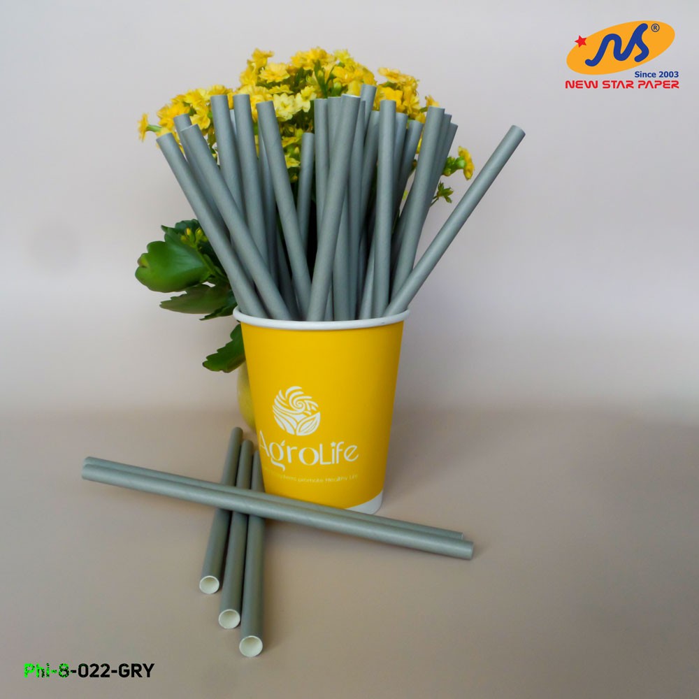 Phi 8 - Hộp 20 ống hút giấy làm từ sợi mía