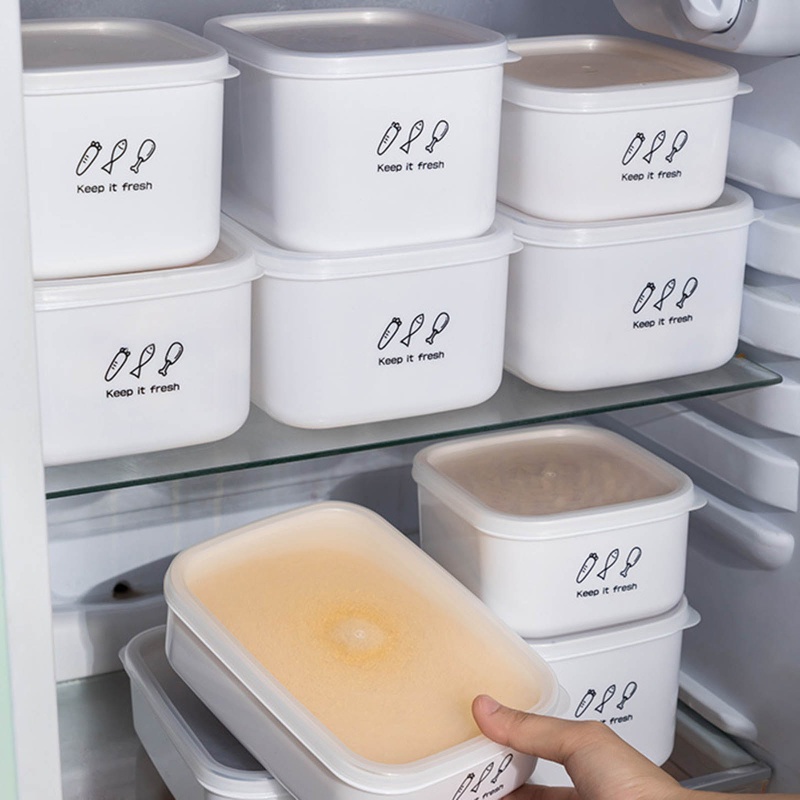 Hộp Đựng Thực Phẩm Sức Chứa Lớn Có Nắp Đậy Tiện Dụng Cho Tủ Lạnh