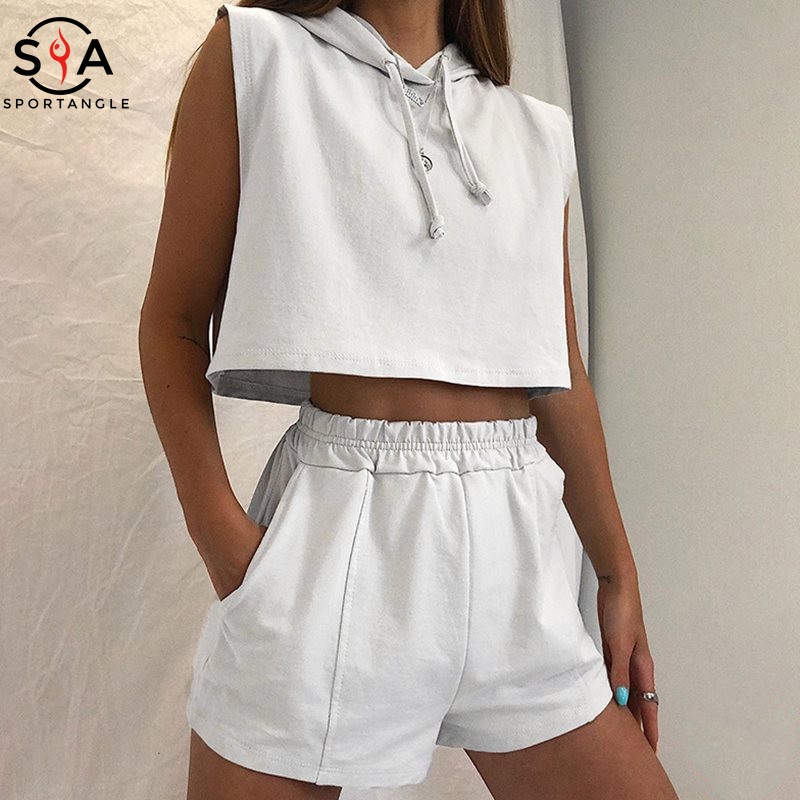 Áo thun có nón trùm đầu phối dây rút dáng rộng thời trang cho nữ