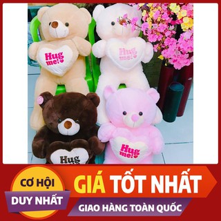 Gấu Bông Teddy Ôm Tim Cao Cấp 90cm Ảnh Shop Chụp - Cherry Gift Shop