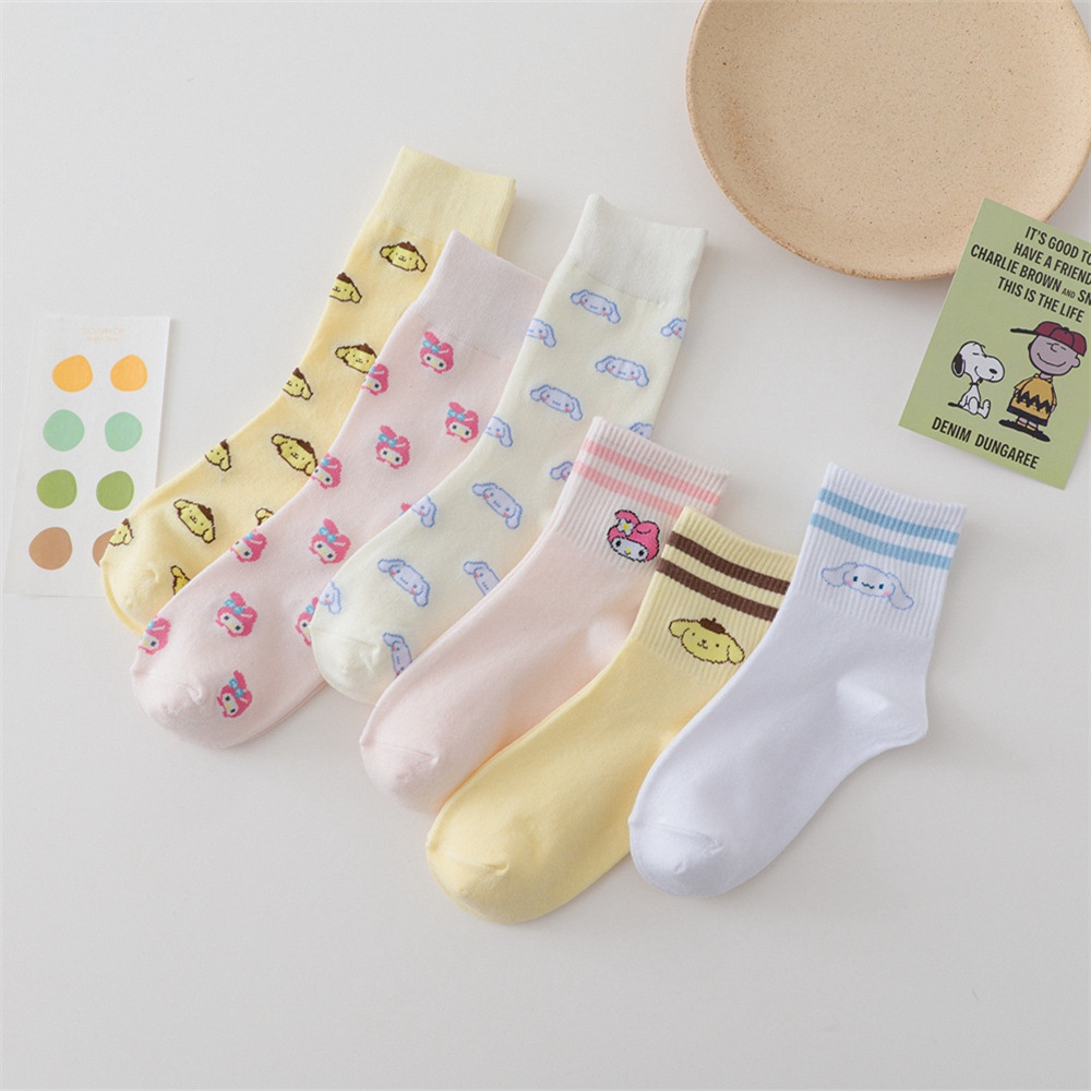 Vớ In Họa Tiết Hoạt Hình Melody Kiểu Hàn Quốc Dễ Thương Cho Nữ Sinh