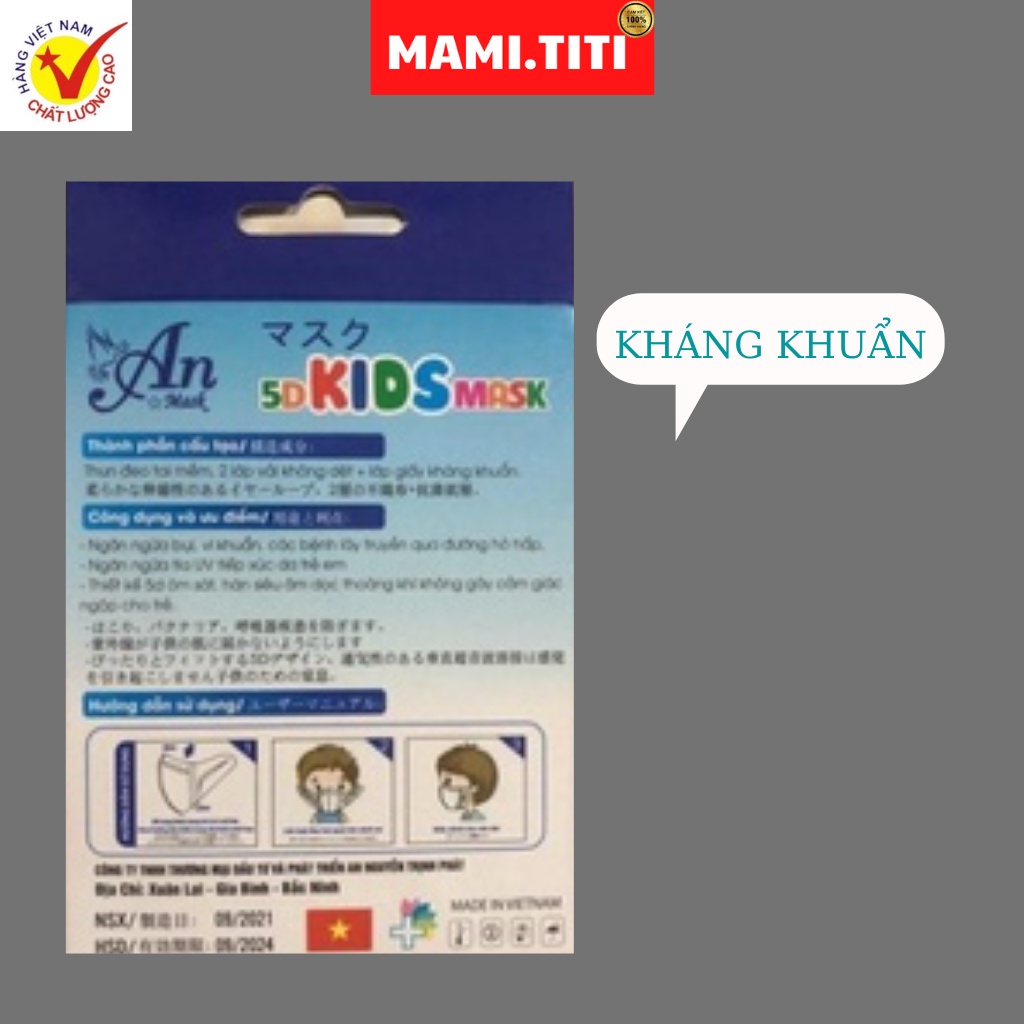 khẩu trang em bé, HỘP 10 KẨU TRANG CẦU VỒNG CHO BÉ