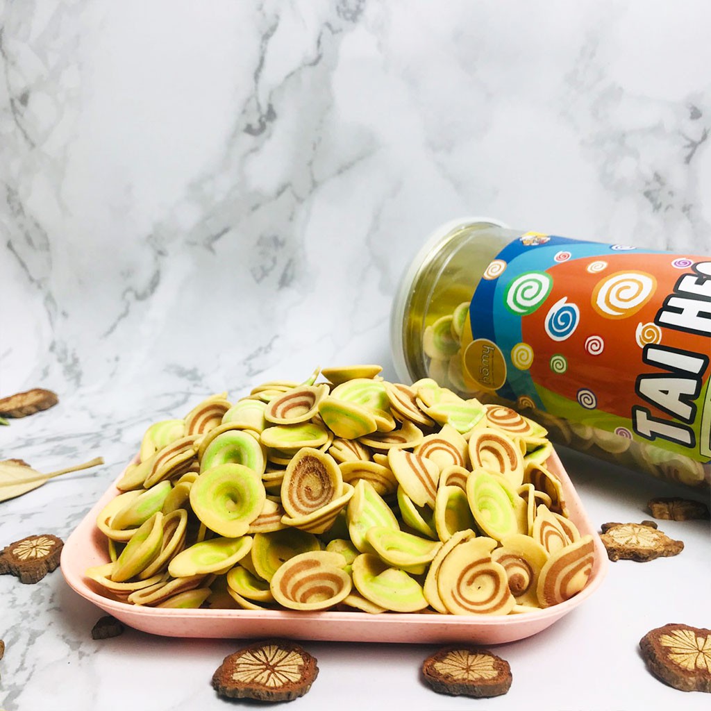 Bánh tai heo mix hai vị trà xanh và socola hũ 330g đồ ăn vặt Hà My | BigBuy360 - bigbuy360.vn