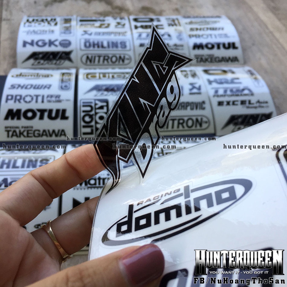 Logo trong suốt đủ kiểu. Decal cao cấp chống nước, không bay màu. Hình dán trang trí