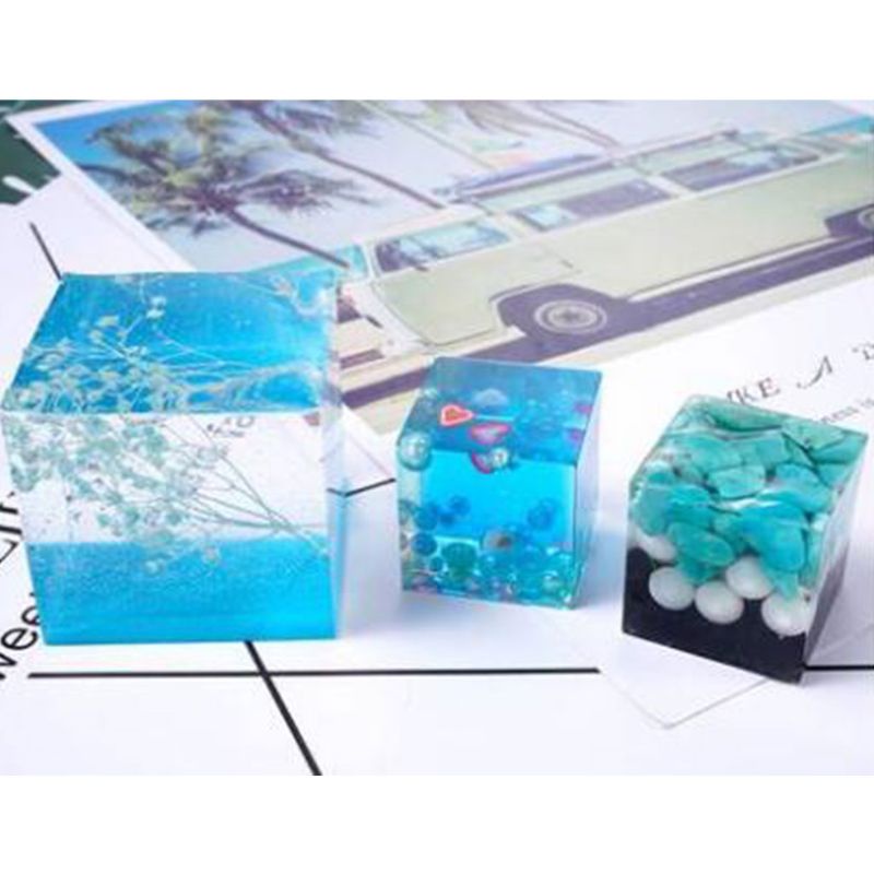 Bộ 4 Khuôn Silicone Làm Trang Sức Hình Vuông