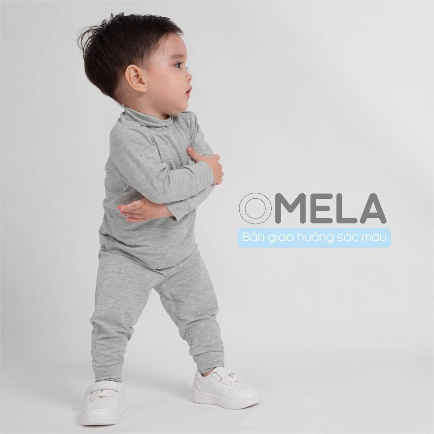[CHÍNH HÃNG] Bộ quần áo dài tay cao cổ chất liệu cao cấp Mella trẻ em BU