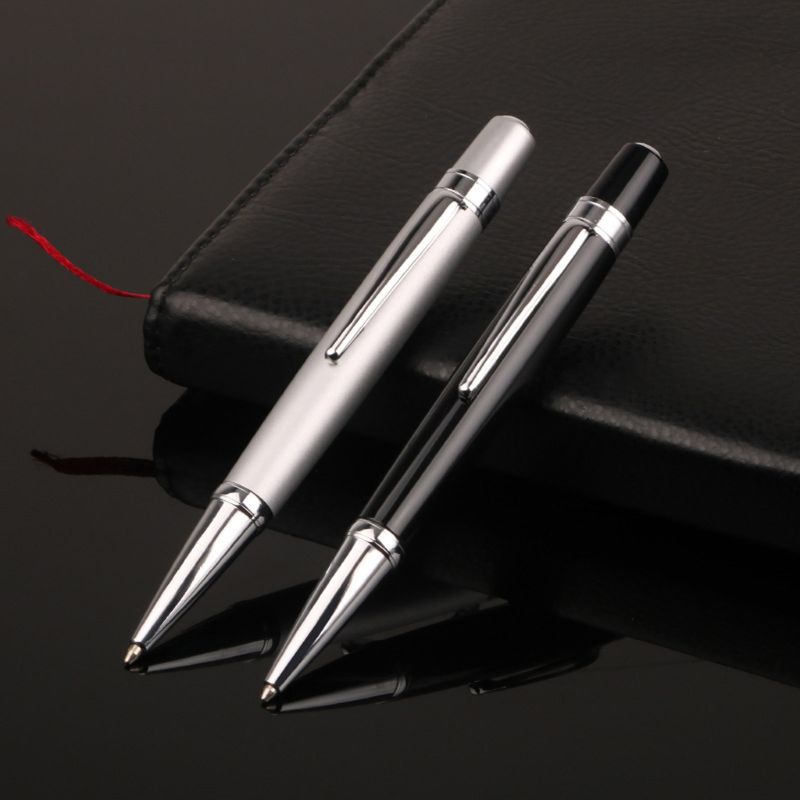 Bút Bi Kim Loại Mini 1.0mm Màu Đen Sang Trọng Tiện Dụng Cho Trường Học / Văn Phòng