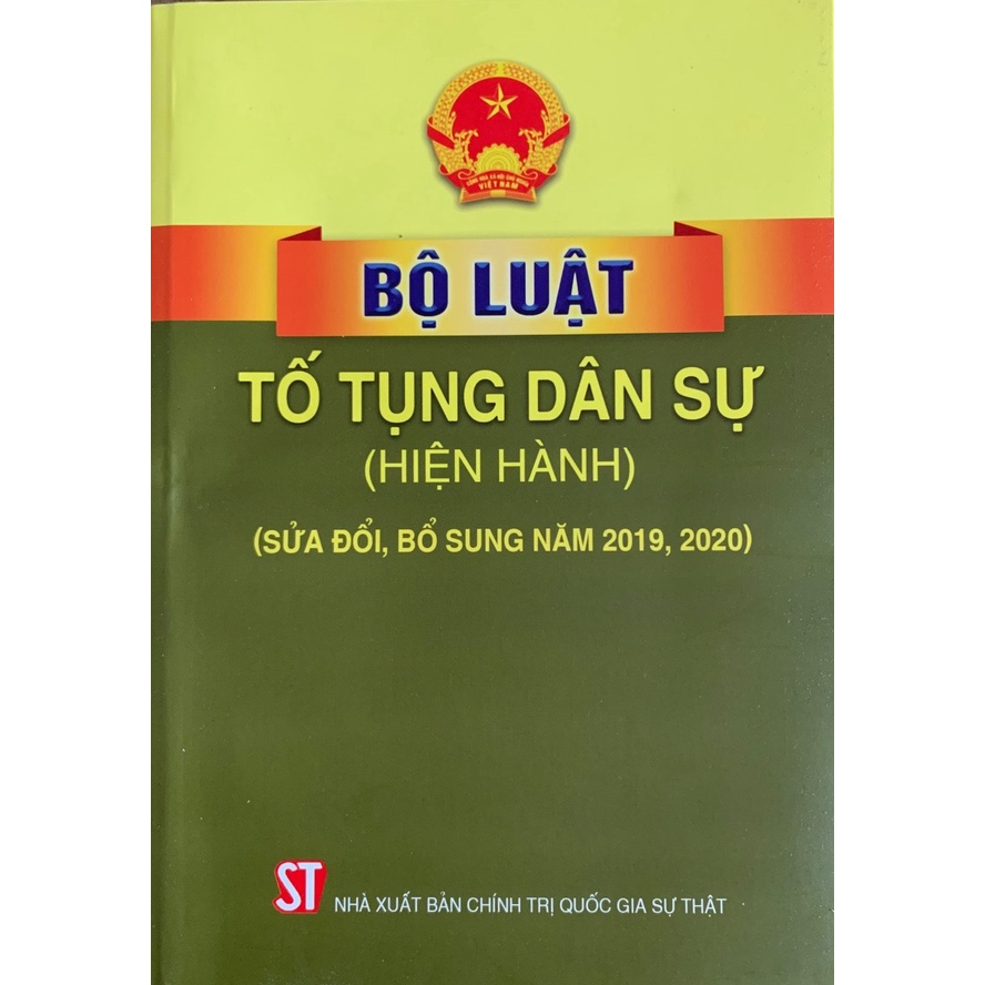 Sách-Bộ Luật Tố Tụng Dân Sự (Hiện Hành) (Sửa Đổi, Bổ Sung Năm 2019,2020)