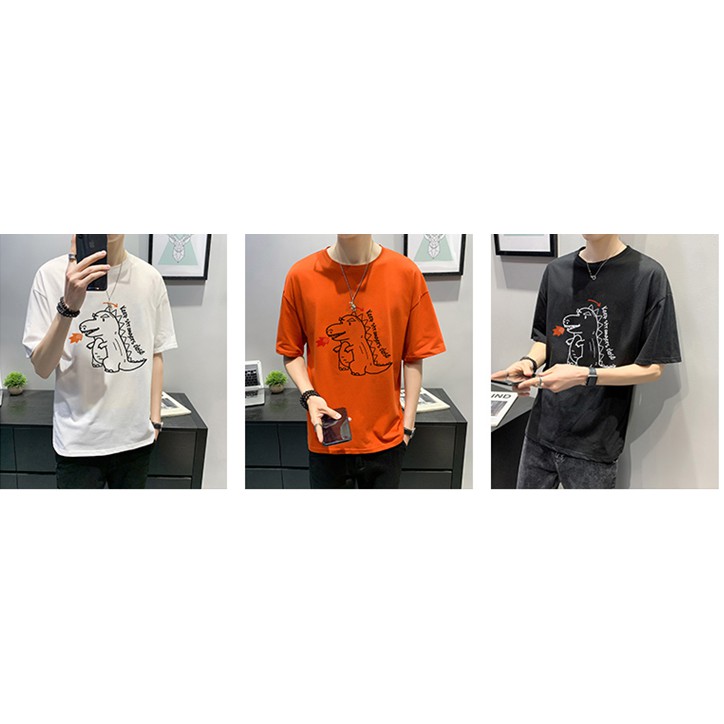Áo Thun Nam Logo Khủng Long Tuổi Teen Cho Các Bạn Nam Nữ Trẻ Năng Động