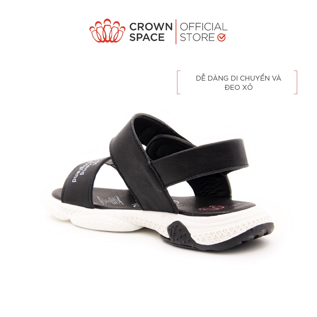 Dép Quai Hậu Bé Trai Crown Space Cao Cấp CRUK650 Nhẹ Êm, Chống Hôi Chân Size 28 đến 36 Mã BMLTA50 giảm 10% đơn 99K