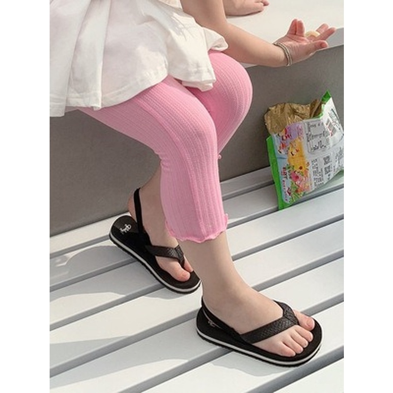 Quần Legging Ngắn 7 Tấc Thoáng Khí Thoải Mái Thời Trang Mùa Hè Cho Bé Gái 2-9 Tuổi