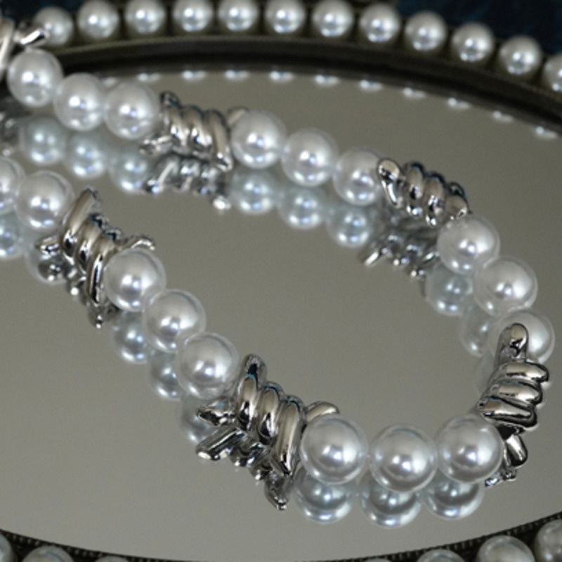 Vòng cổ Ngọc Trai Giả Phong Cách hip hop Cá Tính Dành Cho Cả Nam Và Nữ