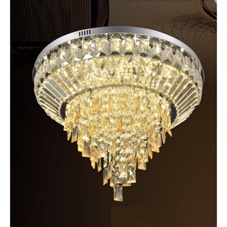 Đèn ốp trần phòng khách pha lê led 3 chế độ ánh sáng - VR