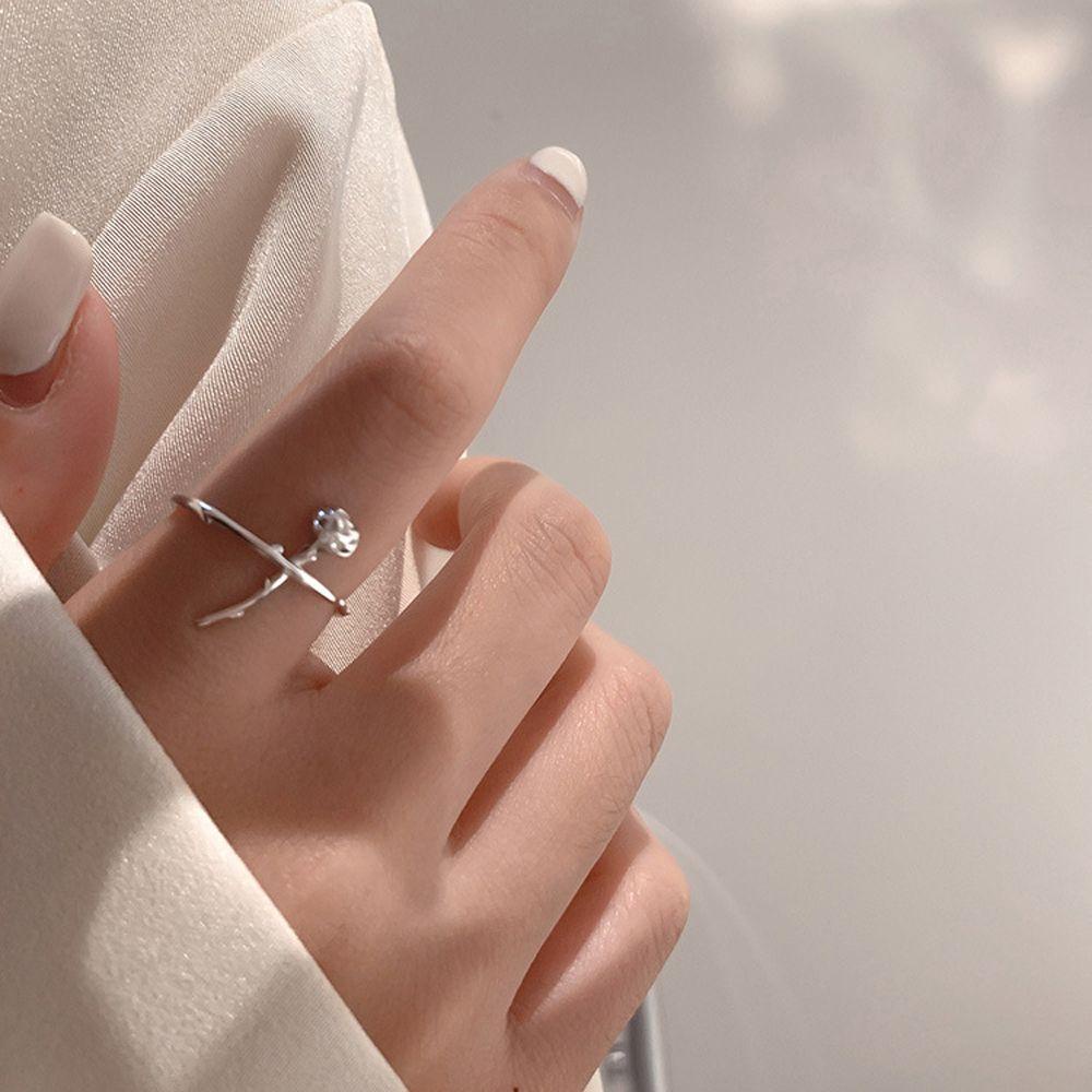 Nhẫn Thiết Kế Hình Hoa Hồng 3D Sáng Tạo Thời Trang Cho Nữ