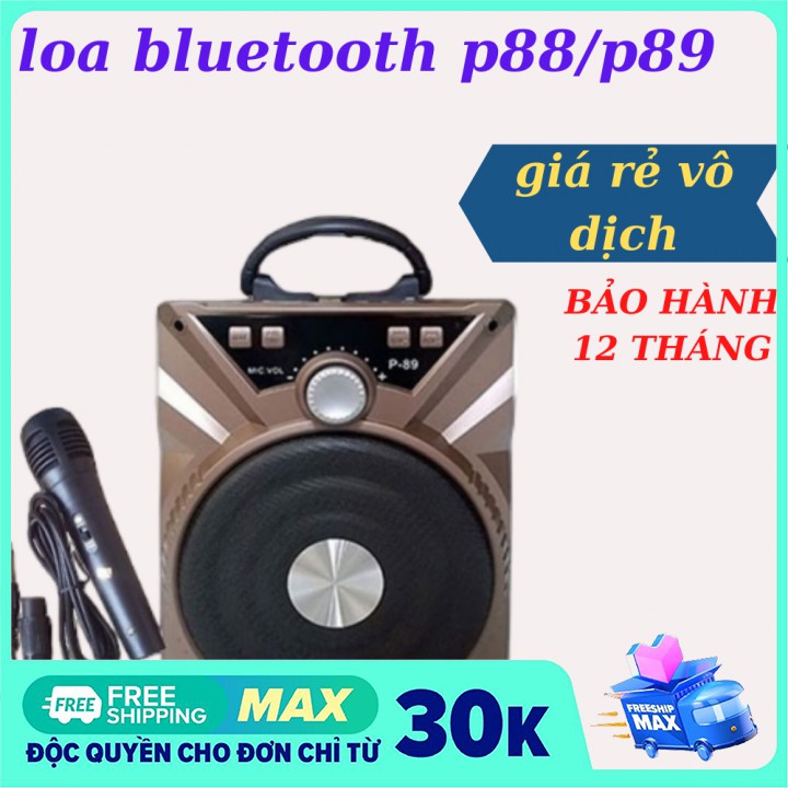 loa bluetotoh xách tay mini P88/P89 kèm micro