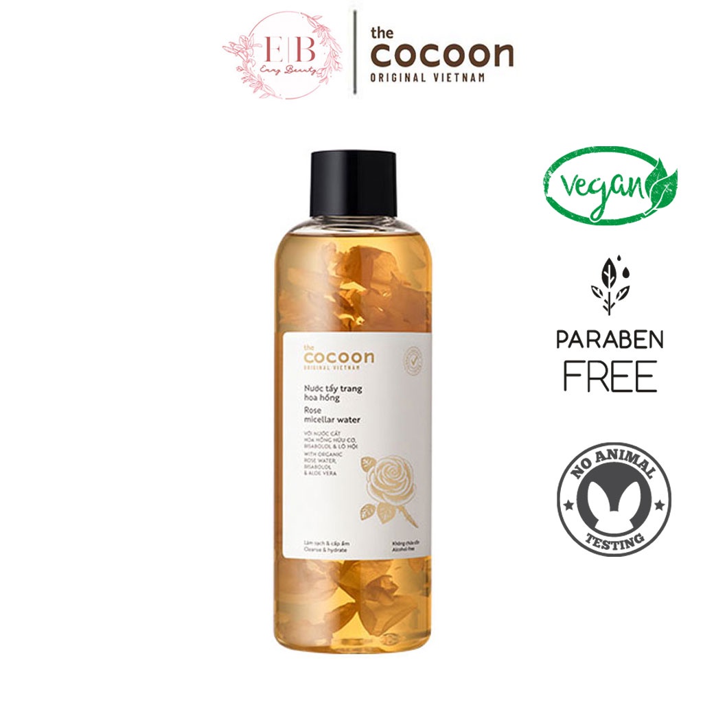 Nước Tẩy Trang Hoa Hồng Cocoon 500ml Làm Sạch Cấp Ẩm