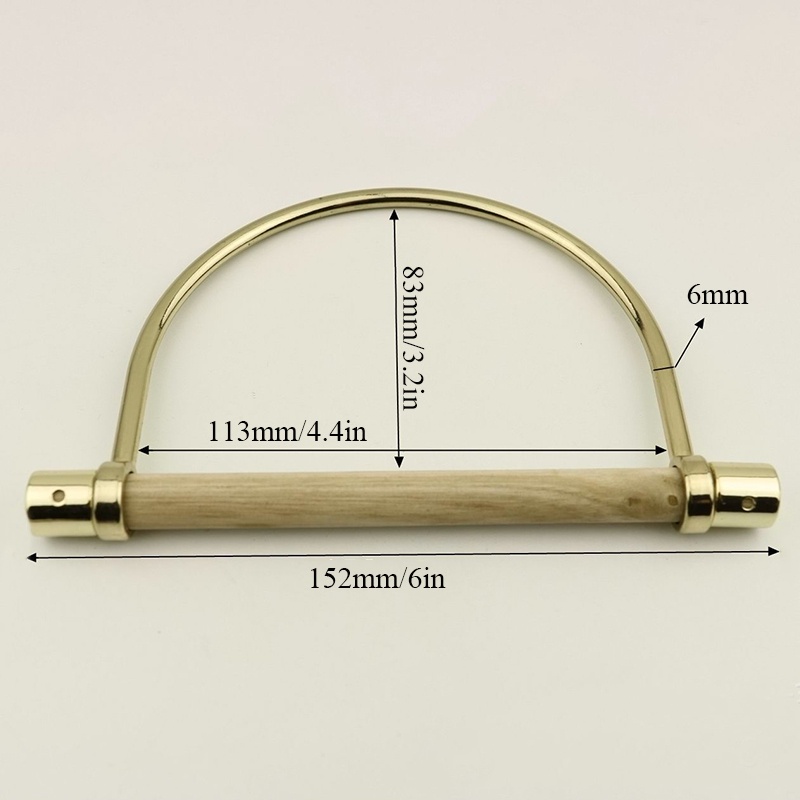 Tay cầm túi xách bằng gỗ thời trang cho nữ