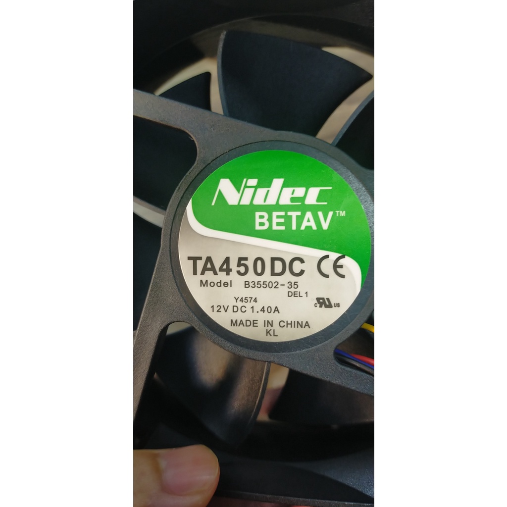 Quạt tản nhiệt nidec 12 1.4A 1.85A Quạt hút/thổi siêu mạnh fan vuông 12V 12cm
