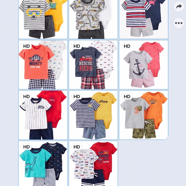 Set bộ Carter's cho bé trai bé gái