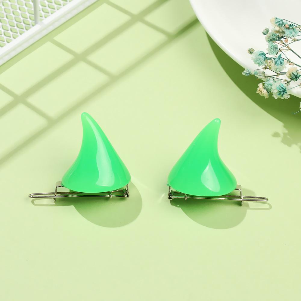 1 Cặp Kẹp Tóc Sừng Bò Phong Cách Gothic