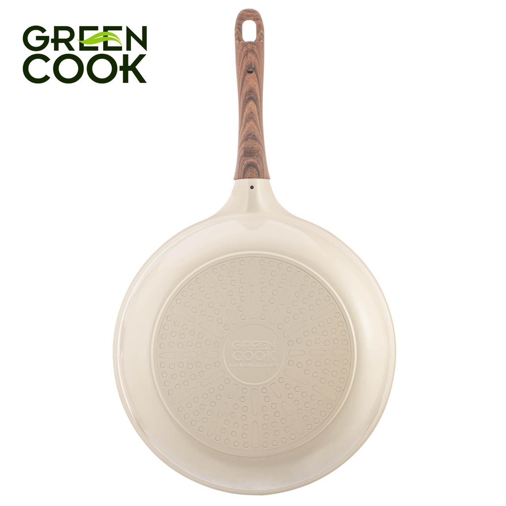 Chảo đúc chống dính ceramic đáy từ 28cm Green Cook GCP03-28IH