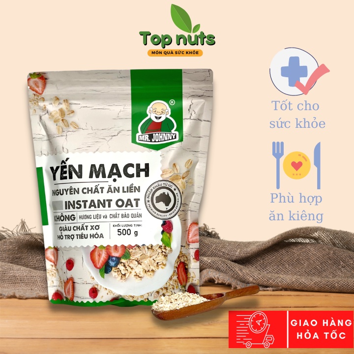 Yến Mạch Úc Tươi Cán Vỡ Túi 500g, Yến Mạch Giảm Cân An Toàn Chính Hãng