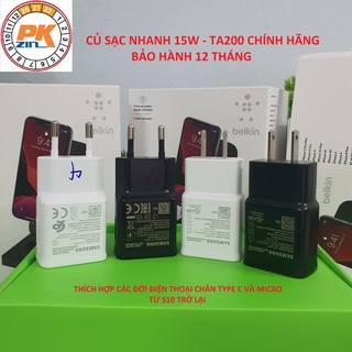 Củ Sạc Nhanh 15W Samsung S10/S10 Plus Chính Hãng, Không Gồm Cáp, Dùng Chung Các Đời Điện Thoại Từ S10 Trở Lại