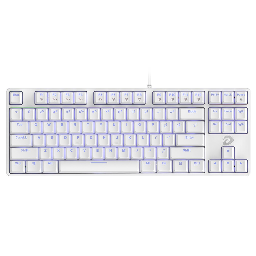 Bàn phím cơ Gaming DAREU EK87 WHITE USB/ Led xanh