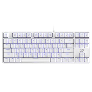 Bàn phím cơ Gaming DAREU EK87 WHITE USB/ Led xanh (ICE-BLUE LED)