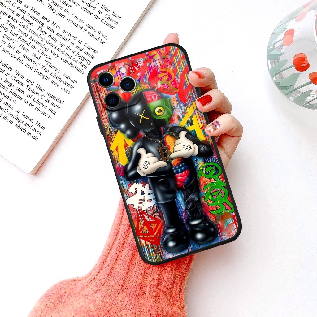 Ốp iphone dẻo Gấu K.w. .a.s cực cháy ốp cạnh vuông ip 6splus/7/7plus/8/8plus/x/xr/xs/11/12/pro/max/plus/13promax tr377