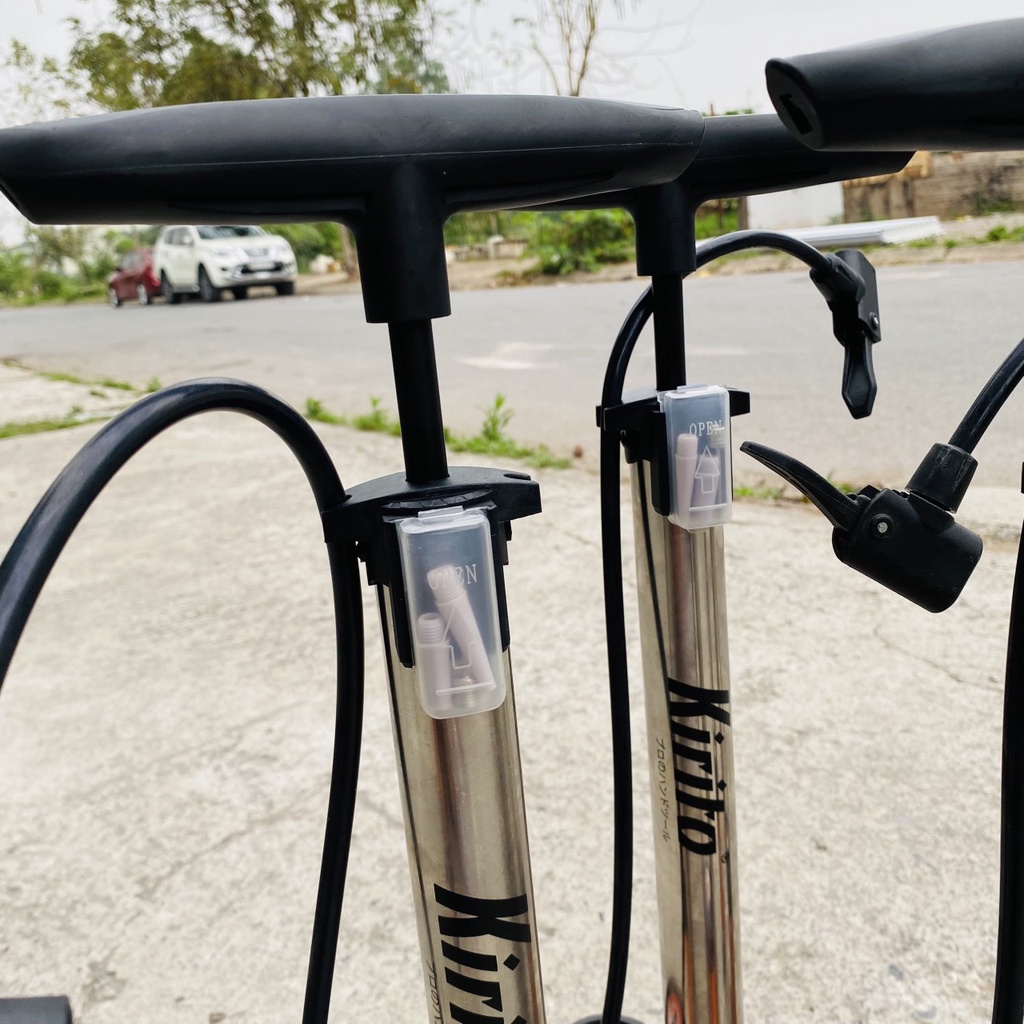 Bơm xe đạp xe máy kirito Nhật có đồng hồ bơm khỏe nhanh đầy