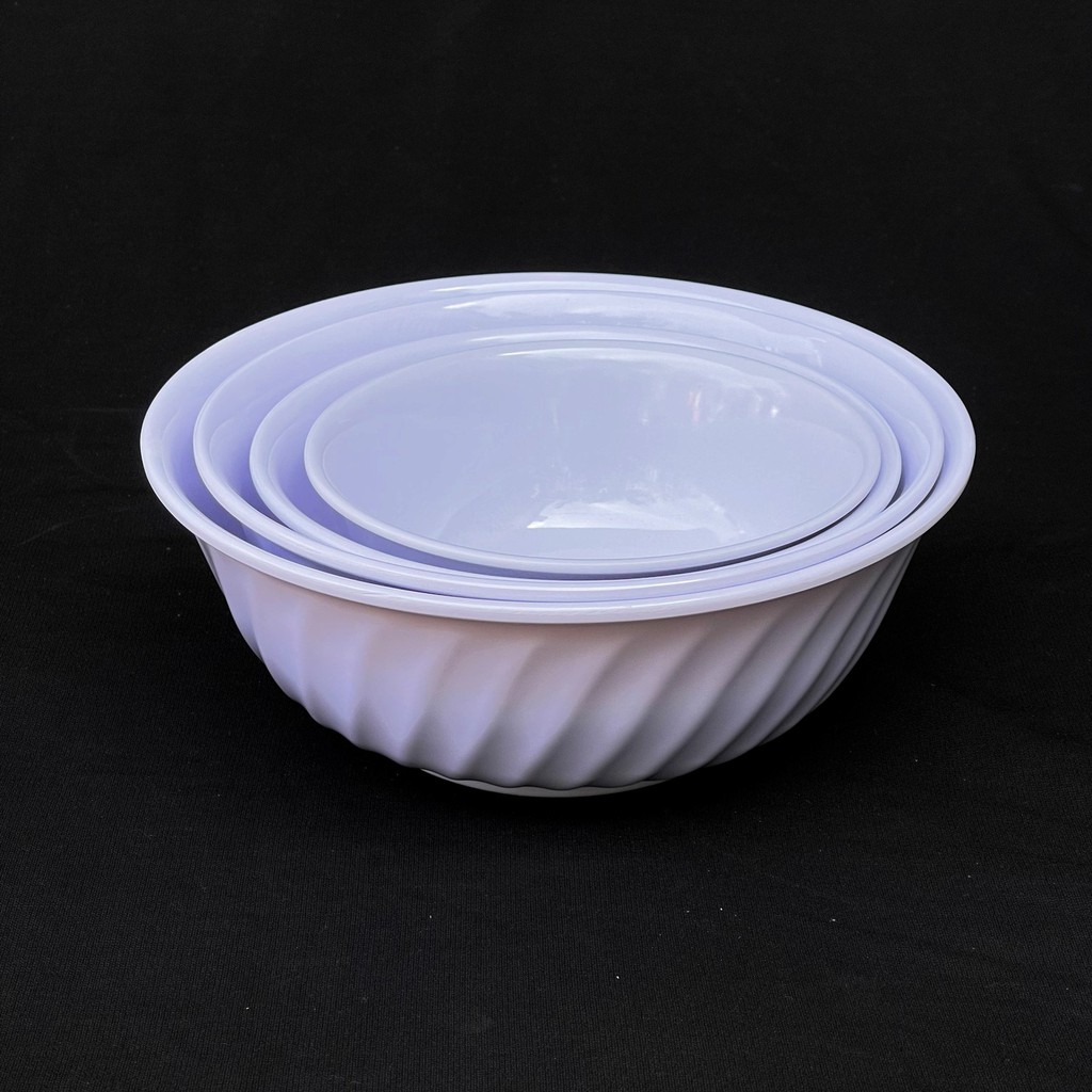 Tô sâu 7" 18 cm nhựa melamine (bê ca) màu trắng, vàng, xanh, đủ bông