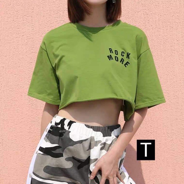 [FREESHIP ĐƠN TỪ 50K] Áo croptop ROCK chữ ngực DTR0719