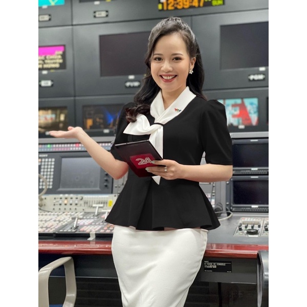 Áo cổ nơ G530 rất xinh chất liệu kiểu dáng nhã nhặn lịch sự sang chảnh - GEM Fashion