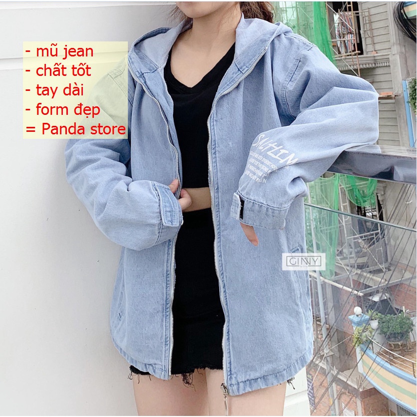 [SỈ] Áo khoác jean nữ mũ jean Limit chống nắng thời trang đỉnh cao form rộng Chiwawa shop