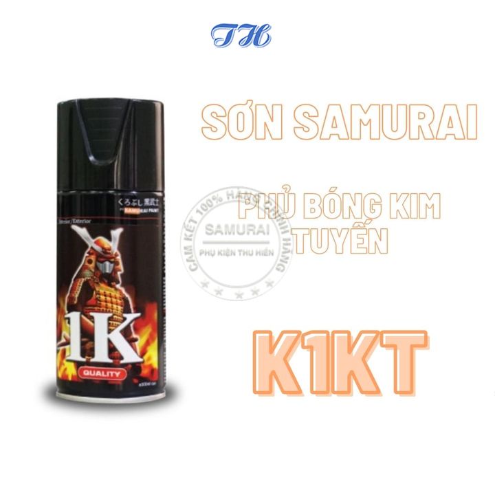 Sơn Xịt Samurai K1KT Phủ Lớp Sơn Bóng Kim Tuyến - Mã K1KT