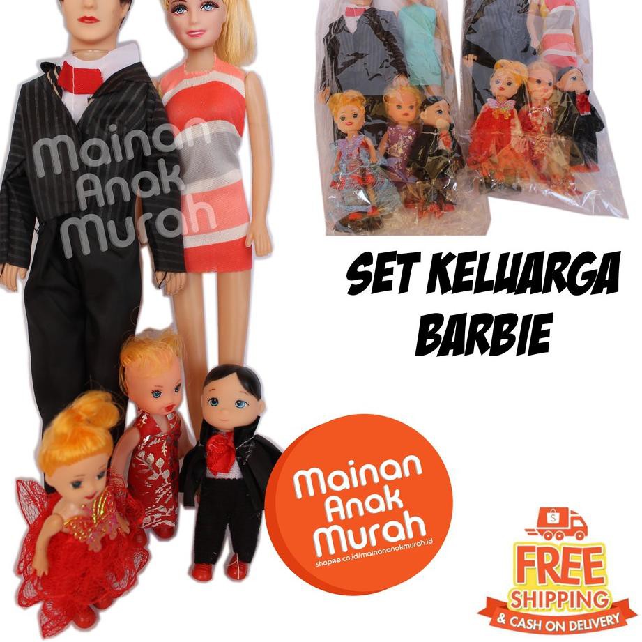 Set 3 Búp Bê Gia Đình Barbie Xinh Xắn Đáng Yêu