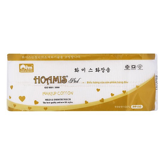 Bông Tẩy Trang Cao Cấp 100% Cotton HOAMIS Pad Korea-150 Miếng.